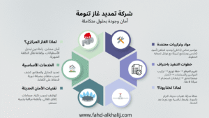 إنفوجراف يوضح خدمات شركة فهد الخليج